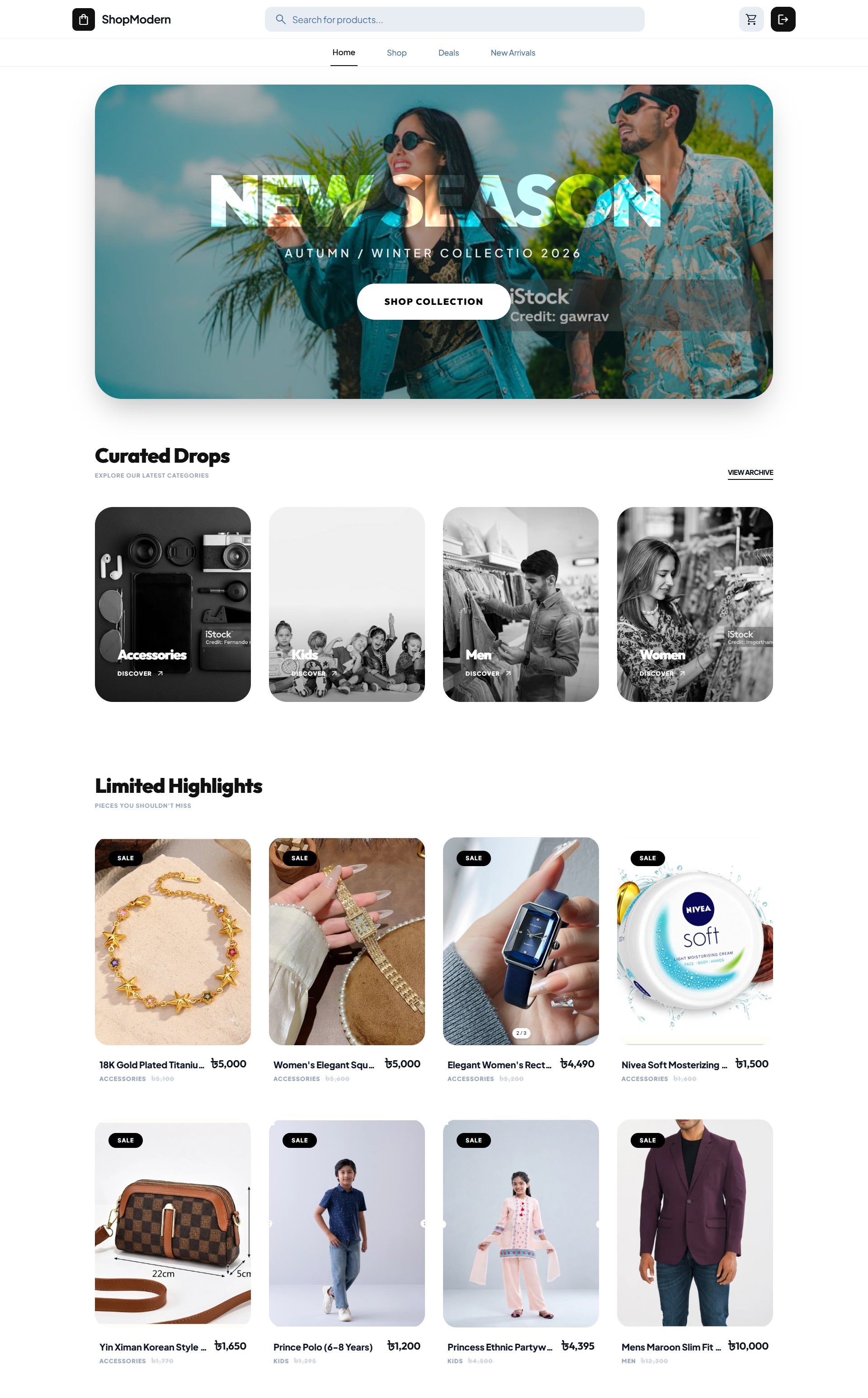 Shop Modern Ecommerce Showcase